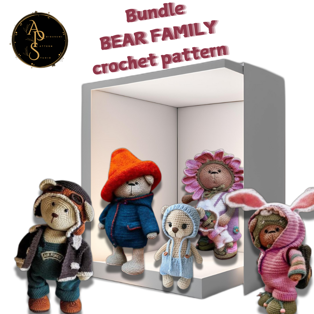 BEAR FAMILY Amigurumi  Bundle