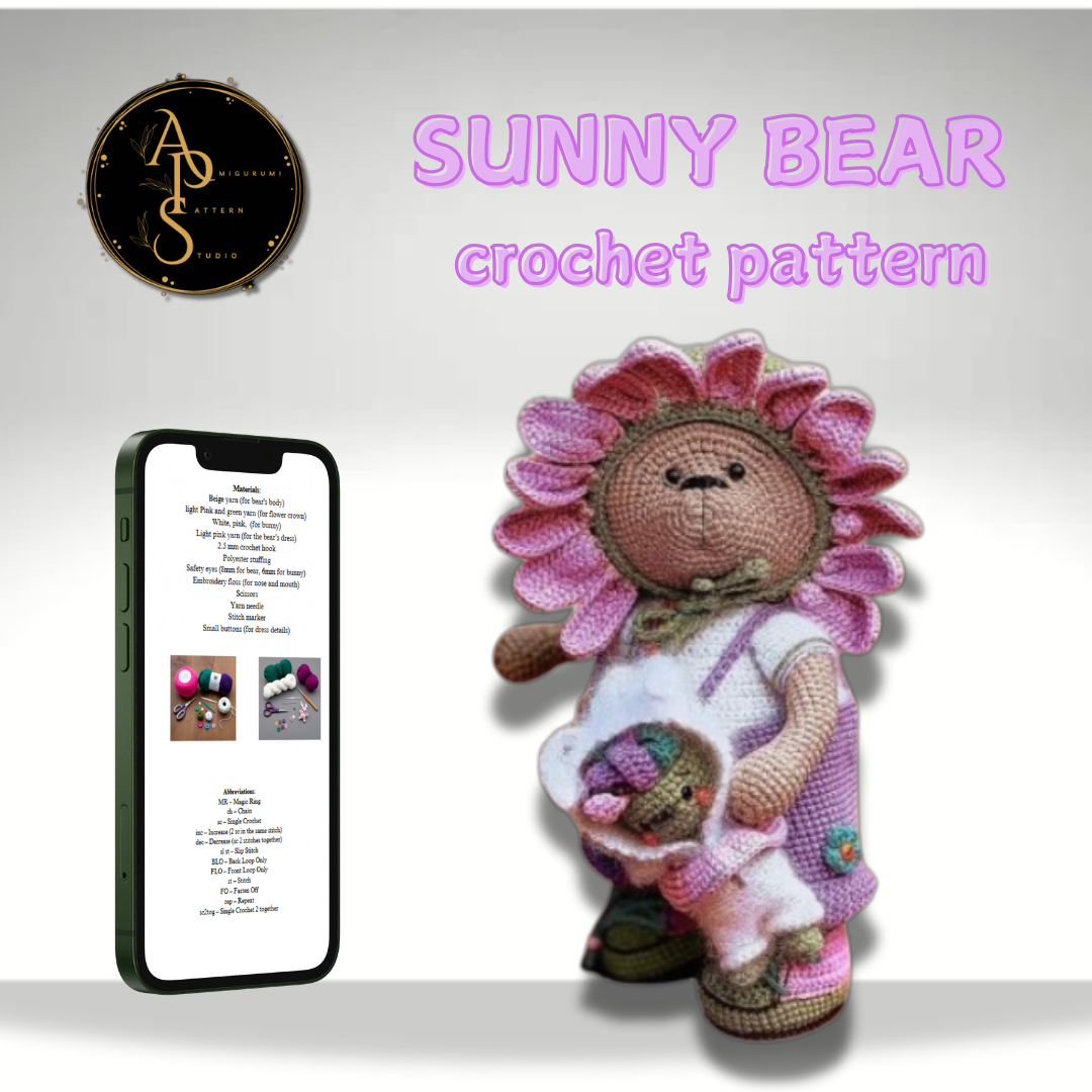 SUNNY BEAR crochet pattern